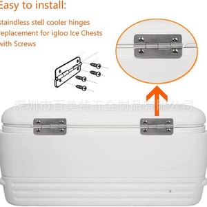 Igloo Stainless Steel Hinges 304 Material Surface Mount Industrial Design For Insulated Box #2400 - Product Image 4