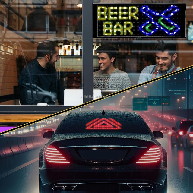 Foldable Portable Led Advertising Display Screen Display Flexible Devil Eyes Light Led Pantalla Flexible Led for Car Accessories