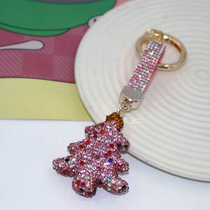 พวงกุญแจรูปต้นคริสต์มาสประดับเพชรหลากสีพวงกุญแจรถประกายคริสตัลสำหรับวันหยุดพักผ่อน - Product Image 5