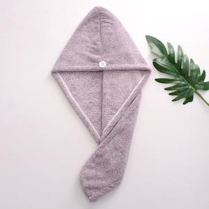 Toalla de secado de pelo de bambú para <span class=keywords><strong>mujer</strong></span>, gorro de secado de pelo, toalla de cabeza, toalla de salón - Product Image 4