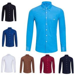 Vêtements de cérémonie personnalisés pour hommes, chemises à manches longues, vêtements slim en tissu velours côtelé de couleur unie, chemises grande taille pour hommes, nouvel arrivage - Product Image 6