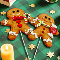 Décorations suspendues de Noël personnalisées en argile polymère PVC pain d'épice homme pendentif arbre de Noël décoration maison intérieur fête ornement
