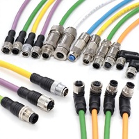 Connecteur de boîte de jonction électrique Linconn M12 étanche IP66, mâle/femelle, à vis, 3, 4, 5, 8 broches