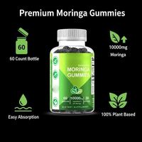 Gomitas de Moringa OEM de Marca Privada, Extracto de 10000mg, Veganas, Sin Azúcar, Halal, para Belleza y Adelgazamiento, Mezcla de Dulces Naturales a Base de Plantas