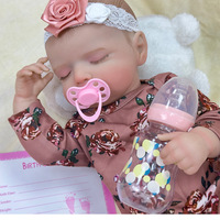 Juguete de dibujos animados bebé renacimiento muñeca pacificadora simulación de goma suave para niños muñeca de vinilo lavable juguete de compañía transfronteriza