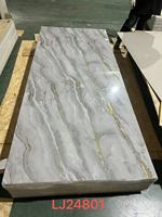 Panneau mural en PVC ignifuge en marbre, panneau mural imperméable pour la décoration intérieure, résistant à l'humidité