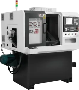 CNC-Drehmaschine klein automatisch schnelles Drehen mit Führung Busch Guangdong Drehmaschine KX-25 Mini-Drehmaschine 3-Achsen-Metallfräsen