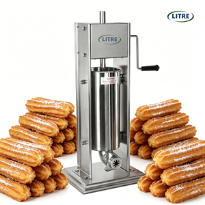 Máquina Manual para Hacer Churros Latinos, de Acero Inoxidable, 3L, 5L, 7L, 10L, 15L, Máquina Comercial <span class=keywords><strong>Profesional</strong></span> para Hacer Churros Españoles, Extrusora de Churros - Product Image 1