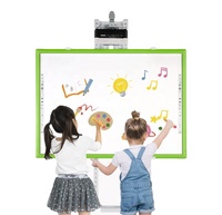 Tableau blanc interactif tactile infrarouge de 82 pouces avec projecteur et connectivité informatique pour salle de classe scolaire