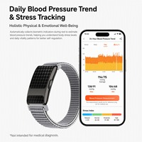 Gelang Pintar Minimalis Tanpa Layar, Pelacak Kebugaran Kesehatan dengan Sensor EKG, Pemantau Tidur, Gelang Pintar Magnetik