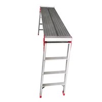 Plate-forme de travail polyvalente en aluminium Echelle d'escalier 4 marches Tabouret pliant Banc avec grande taille