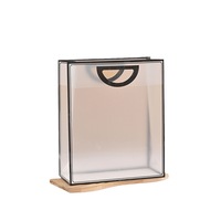 Sacs cadeaux en plastique transparent givré pas chers avec poignée, sacs de shopping réutilisables en PP transparent pour emballer les cadeaux