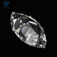 Pierres de zircone cubique synthétiques en forme de marquise, couleur blanche, taillées à la machine, 1,5*3mm-8*16mm, de l'usine Wuzhou