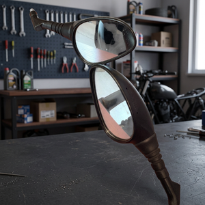Specchietti Retrovisori Laterali Nuovi in Plastica per Yamaha Majesty 400 del 2005, Parti per Moto - Product Image 3