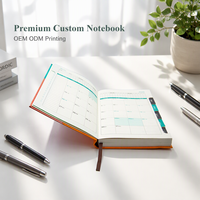 Carnet de notes hebdomadaire en gros, agenda quotidien, couverture en cuir PU, impression personnalisée, vente en gros pour l'école et le bureau