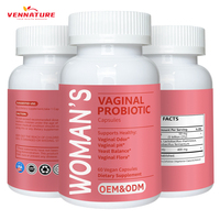 Complément Probiotique Sans Gluten en Gros avec 5 Milliards de UFC, Capsules de Prébiotiques pour l'Équilibre de la Flore Vaginale et du pH