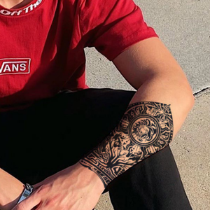 SHxIN Select personalizado semipermanente tatuaje pegatina temporal Henna tatuaje pegatina falso tatuaje pegatina para hombres arte corporal - Product Image 1