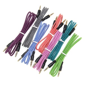 Câble Audio 1M 3.5mm Tressé Aux Casque Câbles D'extension Mâle à Mâle Cric Pour <span class=keywords><strong>Voiture</strong></span> <span class=keywords><strong>iPhone</strong></span> Samsung MP3/4 Haut-Parleur - Product Image 6