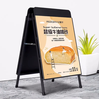 Panneau de trottoir pliant de qualité supérieure, double face, avec deux supports pour affiches en plastique ondulé