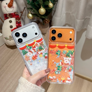 <span class=keywords><strong>Coque</strong></span> de Noël à Paillettes Liquides Scintillantes et Paillettes Coulissantes pour <span class=keywords><strong>iPhone</strong></span> 17 16 15 14 13 12 <span class=keywords><strong>11</strong></span> Pro Max – Cadeau de Noël Père Noël - Product Image 1