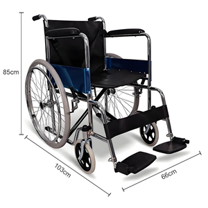 Fauteuil roulant manuel facile à manipuler, pliable, portable, avec siège de toilette, pour personnes âgées et handicapées - Product Image 3
