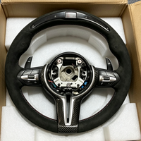 Volant sport complet M en suède avec garniture en carbone tressé et éclairage LED pour BMW F10 M5 F20 F30 F32 M3 F80 M4 F82 M2 F87 F90 F11 F13 X5 F15