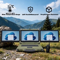 Portátil Robusto Nuevo con Intel I7, OEM ODM, 15.6 Pulgadas, Notebook Industrial Verde, IP65 Resistente al Agua y al Polvo, Puertos Personalizados, Inglés, Trabajo de Campo