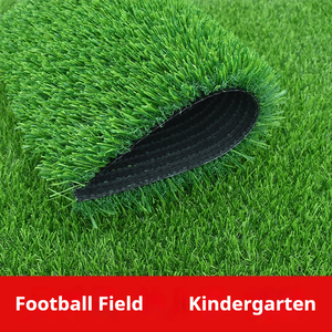 Césped de plástico artificial ingeniería esgrima césped artificial césped sintético al aire libre al por mayor para jardines de infancia campos de fútbol - Product Image 4