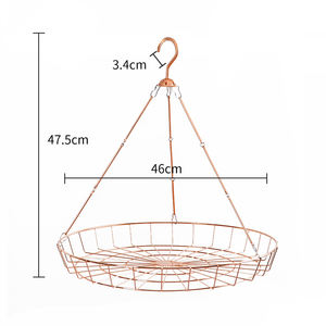 Panier <span class=keywords><strong>à</strong></span> <span class=keywords><strong>linge</strong></span> en acier inoxydable avec pinces, séchoir <span class=keywords><strong>à</strong></span> vêtements mural multi-clips - Product Image 6