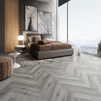 Parquet vinyle SPC hybride ABA en chêne européen, motif chevron, 4mm, 4.5mm, 5mm, 6mm, 8mm