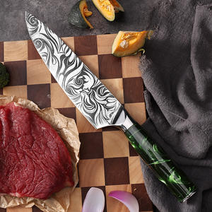 Juego <span class=keywords><strong>de</strong></span> <span class=keywords><strong>cuchillos</strong></span> <span class=keywords><strong>de</strong></span> Chef <span class=keywords><strong>de</strong></span> 8 pulgadas con patrón <span class=keywords><strong>de</strong></span> Damasco, cuchillo <span class=keywords><strong>de</strong></span> carne para el hogar <span class=keywords><strong>de</strong></span> acero inoxidable, resina para <span class=keywords><strong>Amazon</strong></span>, cuchillo especial transfronterizo para chefs - Product Image 2