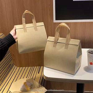Sac isotherme imperméable grande capacité en non-tissé avec poignées renforcées pour la livraison de repas - Product Image 3