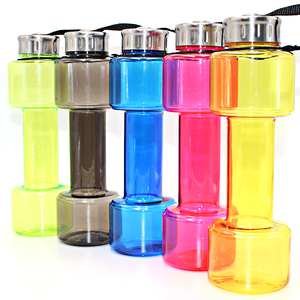 Alibaba Best Sellers 710ml Creative Dumbbell Water Bottle BPA Free Kids Drinkware with Straw Promotional Product