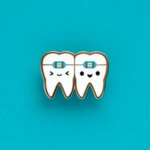 Customize Design Cute Dentist Teeth Medicine Hard Enamel Lapel Pins Metal Tooth Enamel Badge