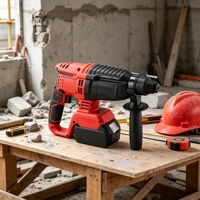 Ensemble de marteau perforateur à béton sans fil professionnel L&P à 3 fonctions, kit d'outils électriques pour bricolage