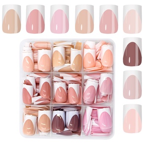 216 <span class=keywords><strong>Uñas</strong></span> Postizas <span class=keywords><strong>Francesas</strong></span> de 9 Colores, <span class=keywords><strong>Uñas</strong></span> Cuadradas de Cobertura Completa para los <span class=keywords><strong>Pies</strong></span>, Puntas de <span class=keywords><strong>Uñas</strong></span> Artísticas de Fácil Colocación, Herramienta de Manicura de Uso Rápido - Product Image 1