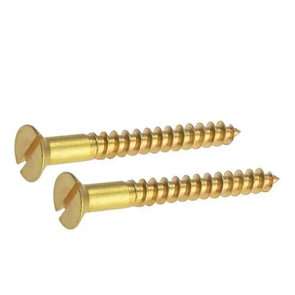 Wood screw countersunk Flat Head long self tapping screw DIN 97 m4 m6 m5 m8 20mm chipboard Brass Slotted wood screw