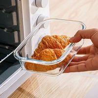 Stockage en verre borosilicate, boîtes à lunch Bento sans BPA, ensemble de récipients de préparation de repas en verre avec couvercles