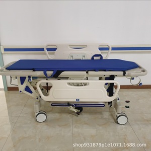 Chariot d'urgence Kerry KR005 en ABS avec système hydraulique pour la réanimation des patients, équipé de quatre barrières de sécurité - Product Image 2