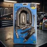 Air Spray Gun Inflating Pneumatic Tools Kits with Tyre Pressure Gauge Air Hose Air Nozzles Dust Blowing Gun