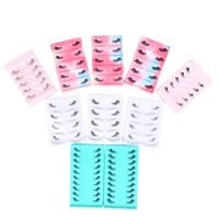 Faux cils style renard, demi-œil, allongés pour l'angle extérieur, épais, recourbés et angulaires, plusieurs paires