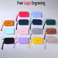 Dompet Zero Kapasitas Besar Hadiah Bisnis Tas Penyimpanan Kartu Bank dan Lipstik Warna Solid Kotak Silikon Tas Penyimpanan Kosmetik