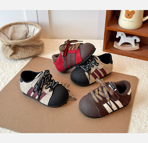 Детские зимние вельветовые спортивные туфли: утепленные кеды для мальчиков и повседневные туфли с мягкой подошвой для девочек - Product Image 2