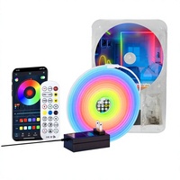 Nouvelle Bande LED Néon RGB Intelligente à Commande Vocale en Silicone DIY, Effet Marquee et Eau Courante, Éclairage Ambiant /2.4G 40 Mètres en Stock