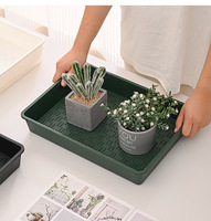 Nouvelle soucoupe rectangulaire pour pot de fleurs, plateau de récupération d'eau, soucoupes en plastique robustes pour plantes d'intérieur et d'extérieur