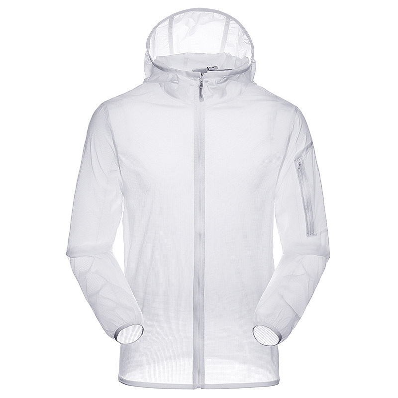 Легкое пальто с капюшоном Солнцезащитная однотонная одежда с длинным рукавом карманная куртка для мужчин