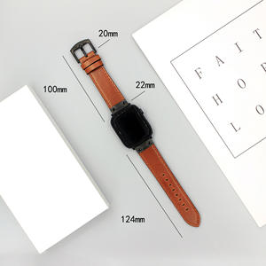 สายนาฬิกาหนังแท้ 22 มม. หัวเข็มขัดสำหรับแอปเปิ้ลวอทช์ S11 อัลตร้า 3 8 S4 สีน้ำตาลทนทาน - Product Image 4