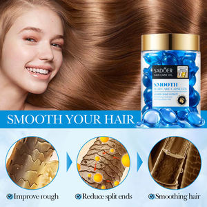 SADOER Capsules de sérum capillaire à l'<span class=keywords><strong>huile</strong></span> <span class=keywords><strong>d</strong></span>'argan et <span class=keywords><strong>d</strong></span>'<span class=keywords><strong>olive</strong></span>, marque privée, soin nourrissant et réparateur pour cheveux secs et abîmés, sans rinçage - Product Image 4