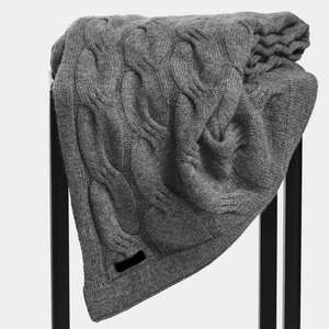 <span class=keywords><strong>2025</strong></span> manta fabricante personalizado invierno viaje de lujo Unisex lana Cachemira Cable manta de punto - Product Image 3