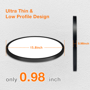 Lámpara de Techo LED Empotrada de 12''/15.8'' en Stock en EE. UU./Canadá Lámpara Redonda Moderna Regulable de 120V con Certificación ETL y Envío Gratuito para Dormitorio - Product Image 4